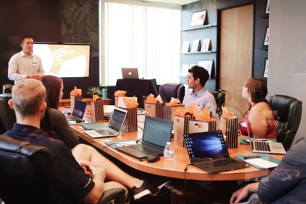 The ScaleXGrow team in a working session